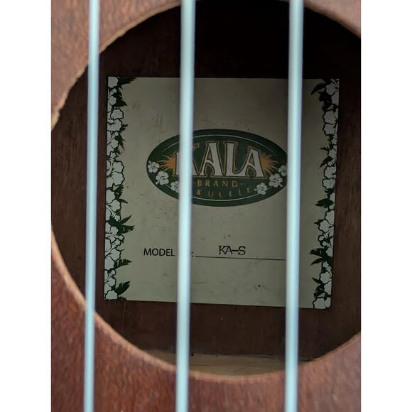 KALA KA-S Satin Mahogany Soprano Ukulele with Off White Binding KA-S - Picture 6 of 6